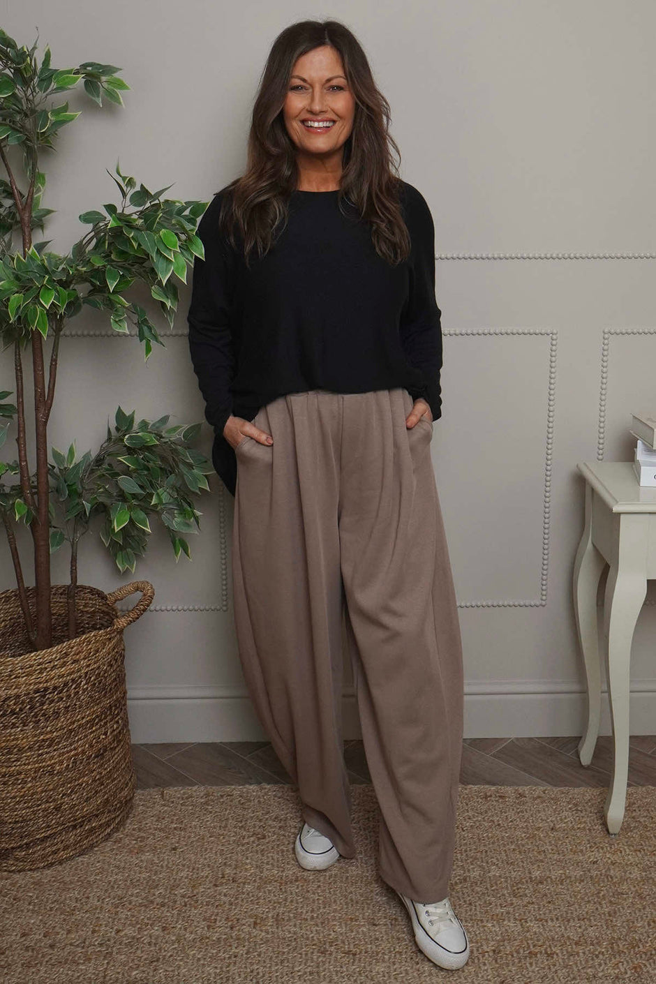 Cinda Cotton Trousers Mocha