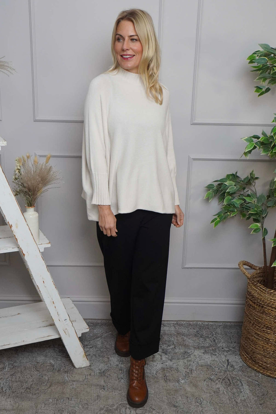 Adamina Knitted Jumper Stone