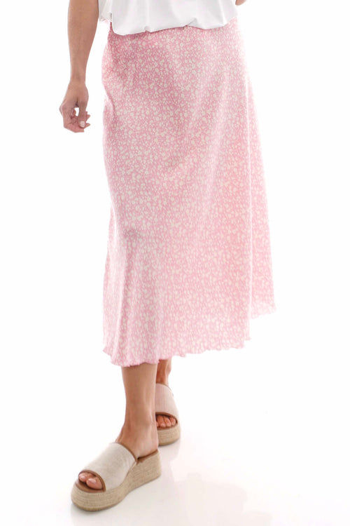 Ottilie Floral Print Skirt Pink - Image 2