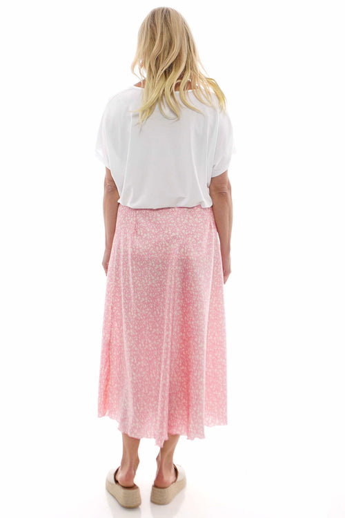 Ottilie Floral Print Skirt Pink - Image 5