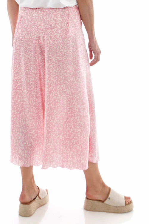 Ottilie Floral Print Skirt Pink - Image 6