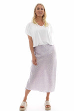 Ottilie Floral Print Skirt Grey Grey - Ottilie Floral Print Skirt Grey