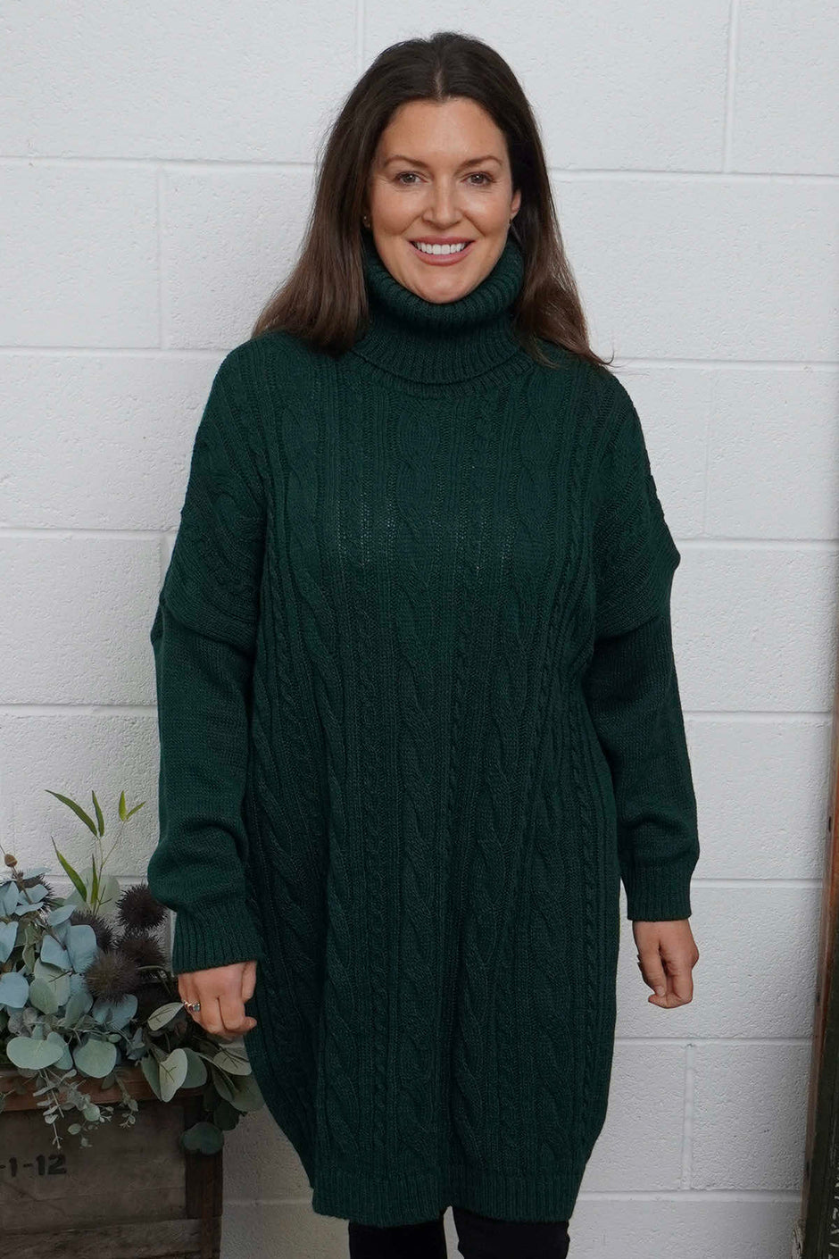 Moira Polo Knitted Jumper Bottle Green