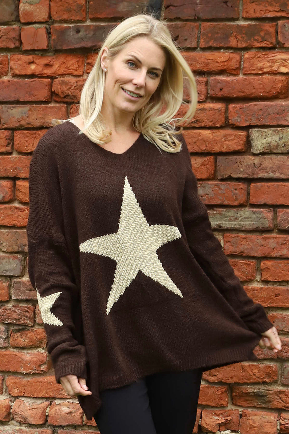 Paige Star Knitted Jumper Cocoa