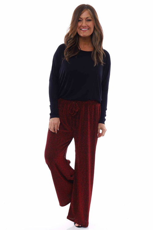 Cassie Sparkle Trousers Red
