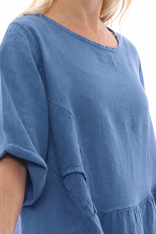 Lanton Linen Dress Denim Blue - Image 6