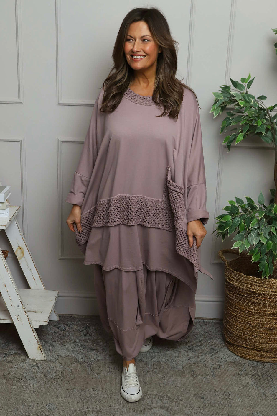 Lavone Cotton Skirt Mauve