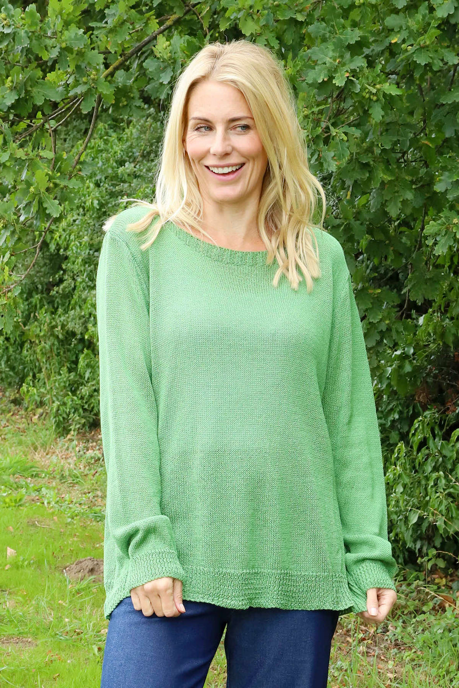 Eleanor Button Detail Knit Top Olive