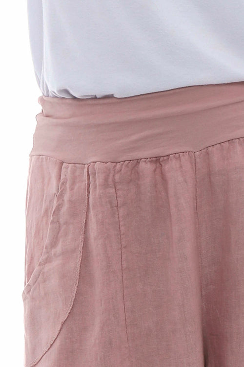 Brietta Linen Trousers Pink - Image 4