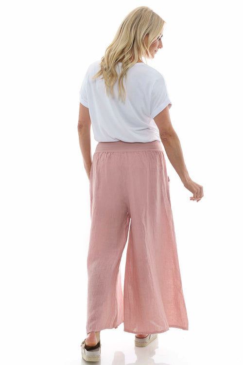 Brietta Linen Trousers Pink - Image 7