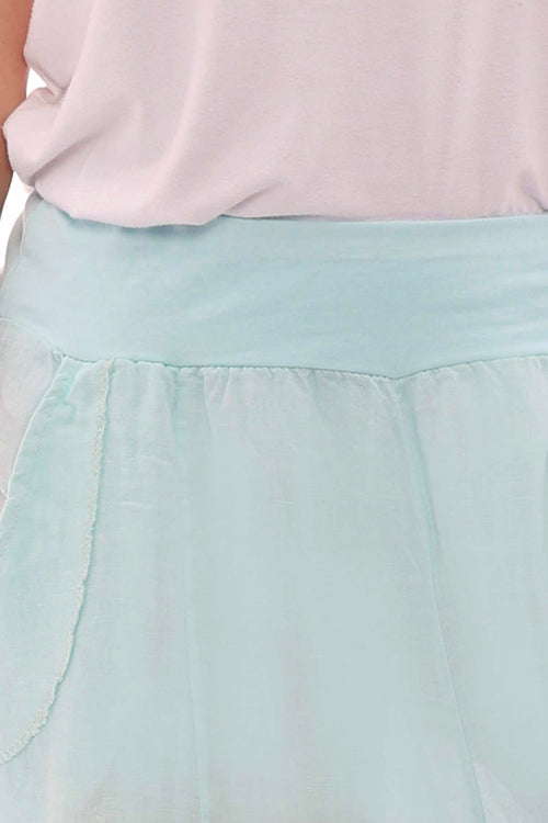 Brietta Linen Trousers Mint - Image 5