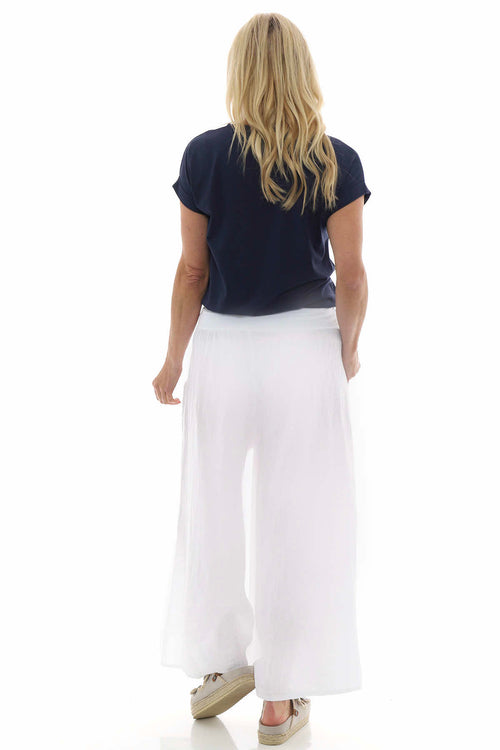 Brietta Linen Trousers White - Image 6