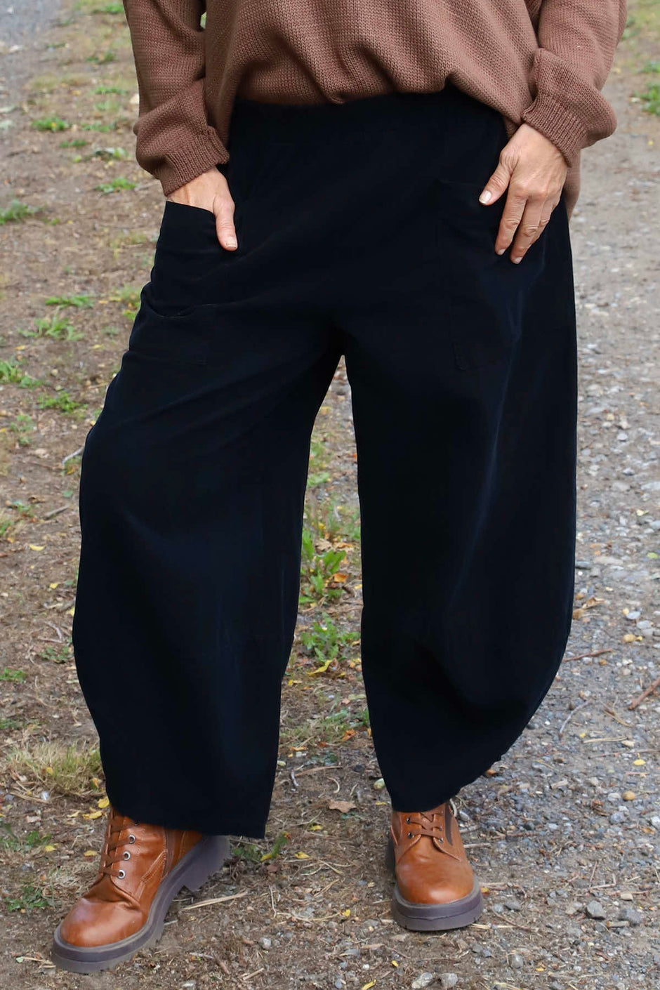 Primrose Needlecord Trousers Black