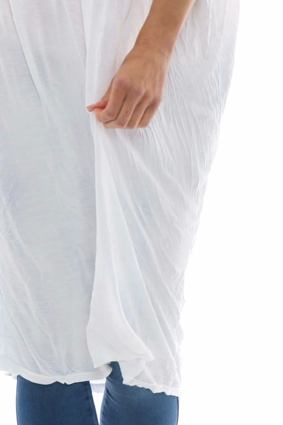 Cindie Crinkle Dress White