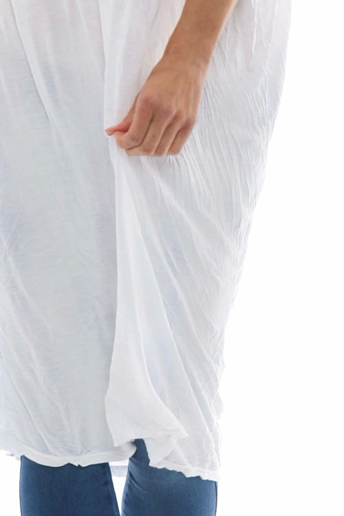 Cindie Crinkle Dress White - Image 4