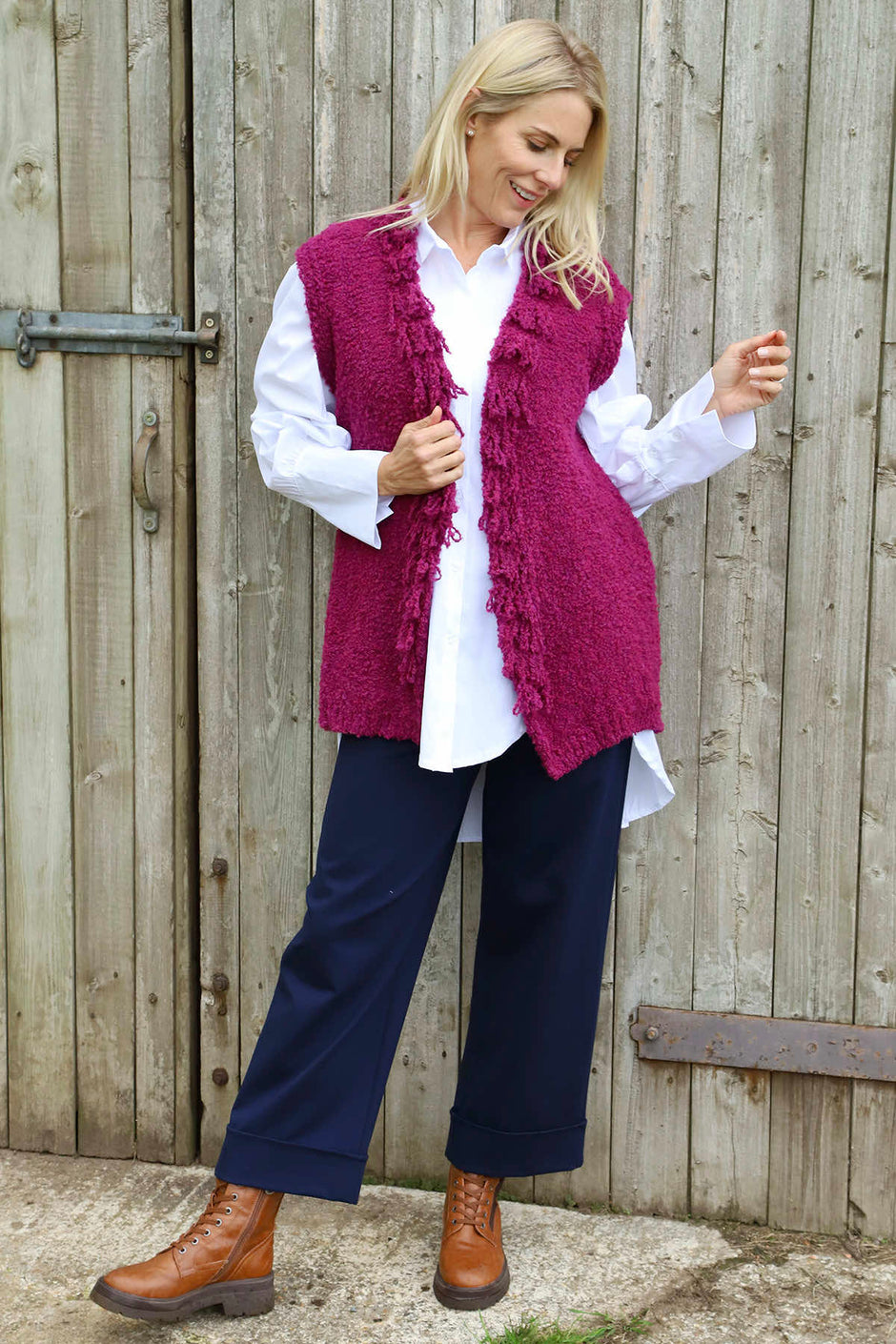 Caroline Knit Gilet Berry