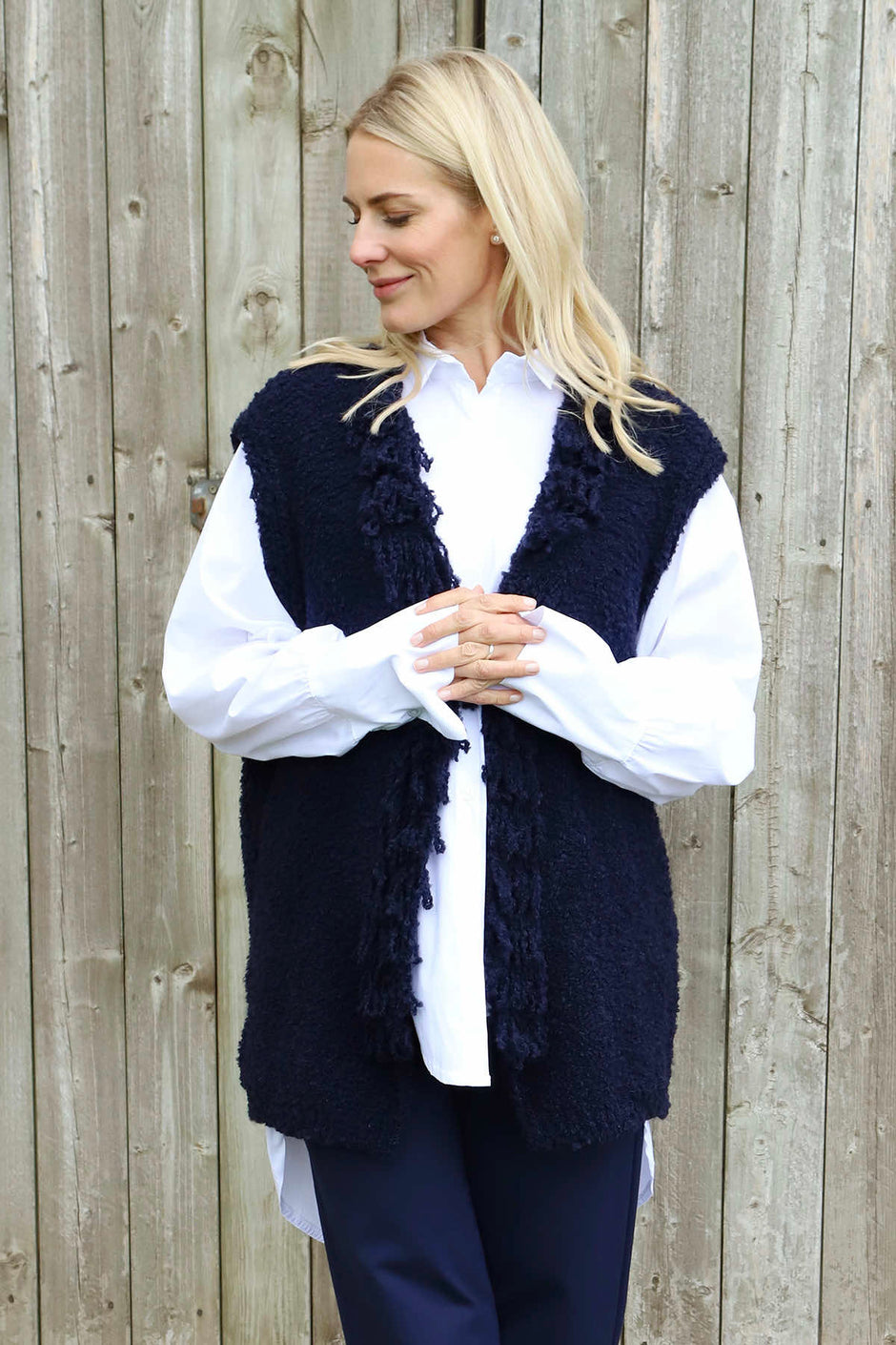 Caroline Knit Gilet Navy