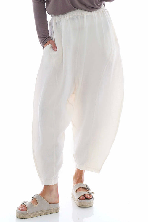 Toni Linen Trousers Cream - Image 3