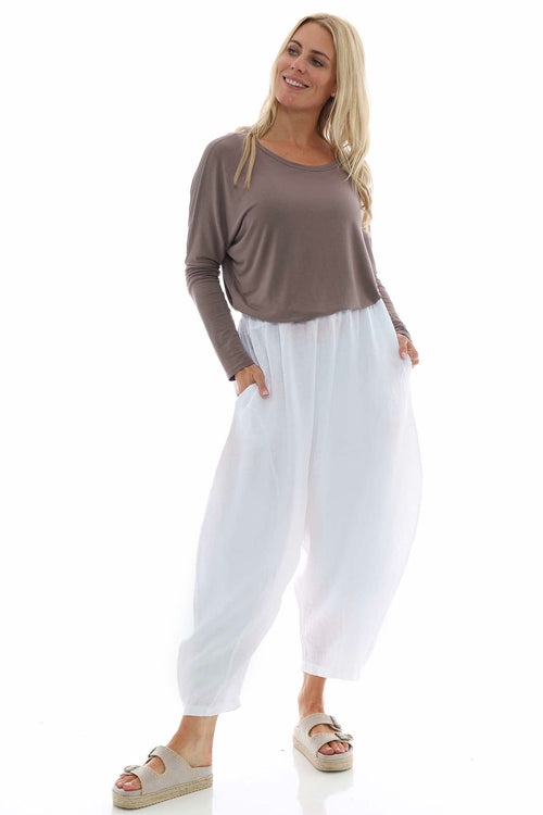 Toni Linen Trousers White - Image 2