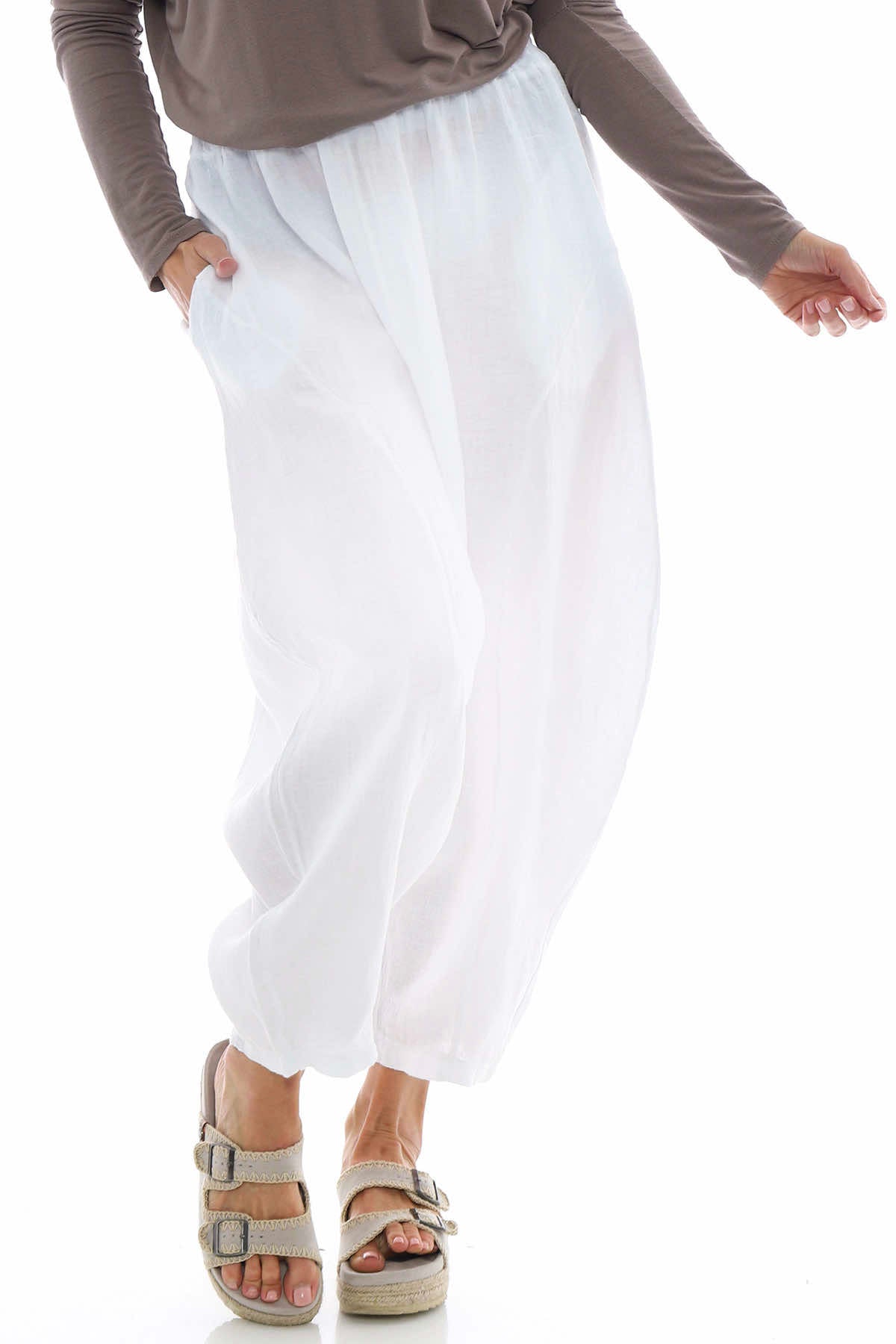 Toni Linen Trousers White
