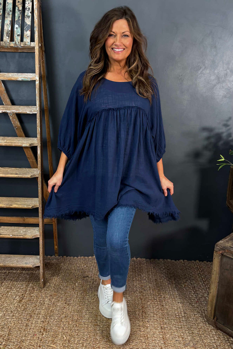 Kadenzia Cotton Tunic Navy
