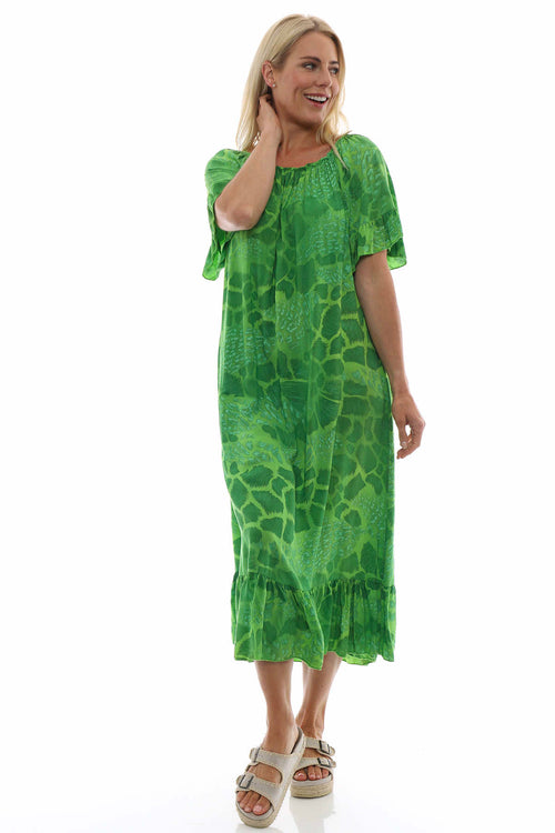 Oria Print Dress Green