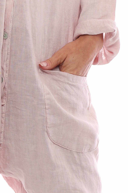 Paulton Linen Boilersuit Pink - Image 3