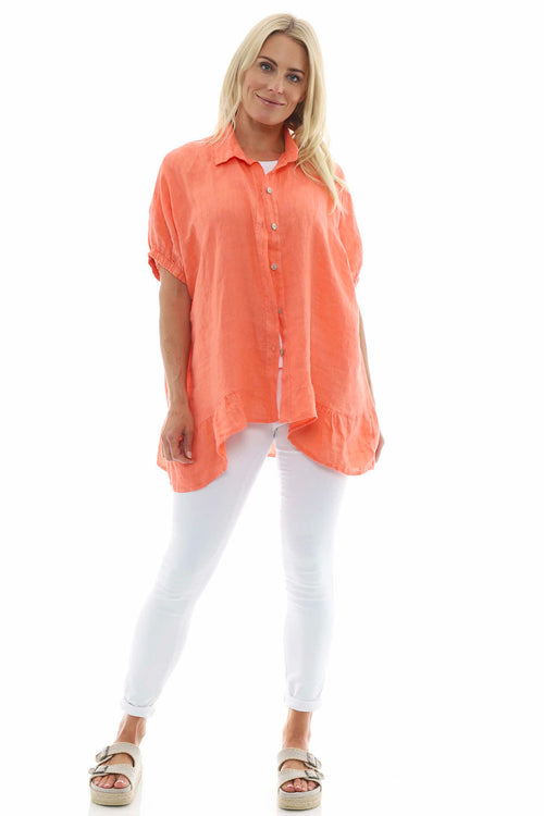 Leonarda Linen Shirt Orange