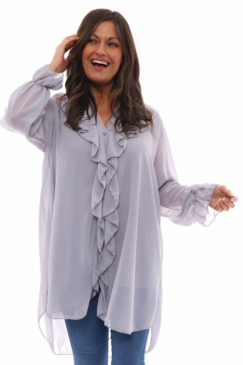 Dorota Shirt Tunic Grey - Image 2