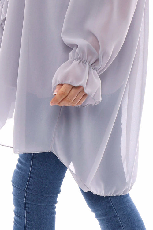 Dorota Shirt Tunic Grey - Image 5