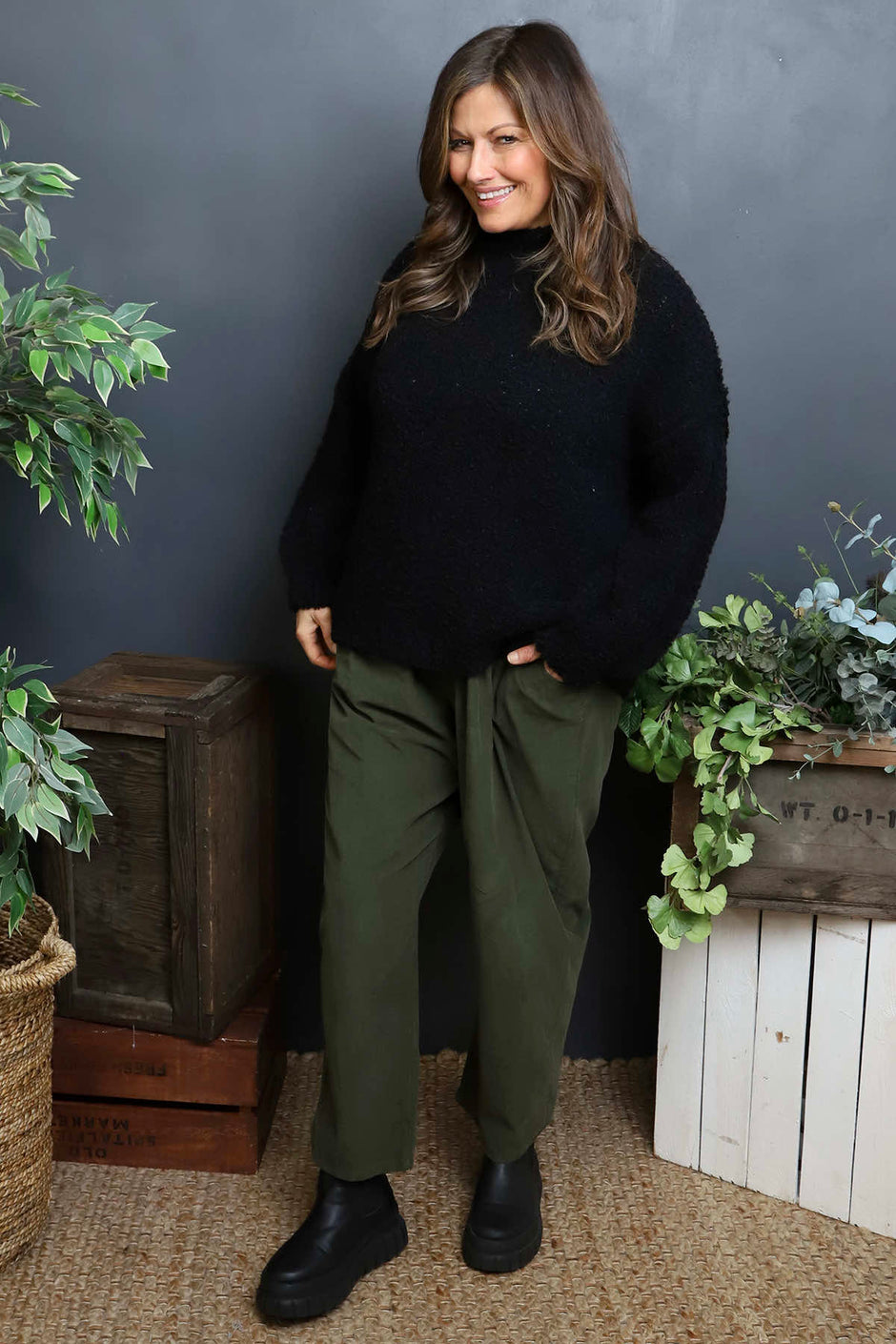 Melesina Boucle Jumper Black