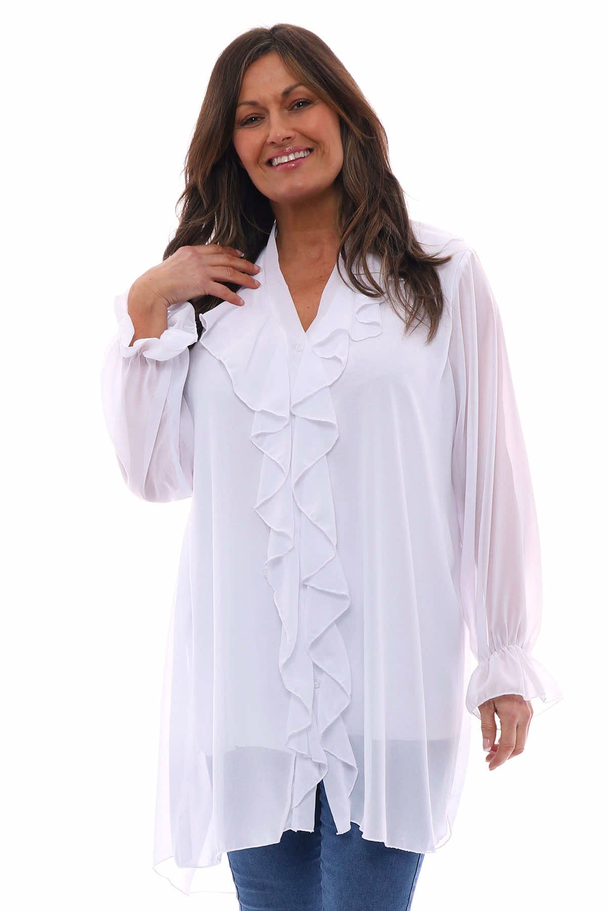 Dorota Shirt Tunic White