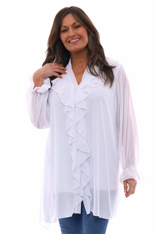 Dorota Shirt Tunic White - Image 2