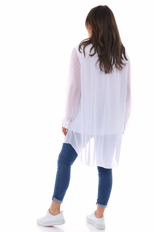 Dorota Shirt Tunic White - Image 6