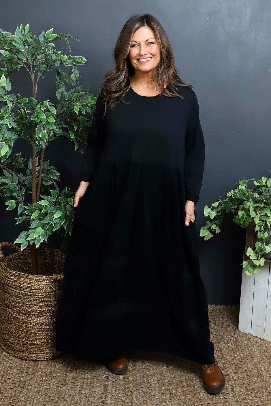 Petra Cotton Dress Black