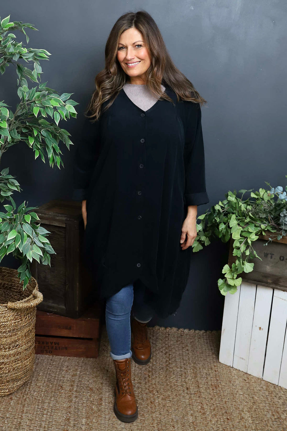 Lacinda Needlecord Jacket Black