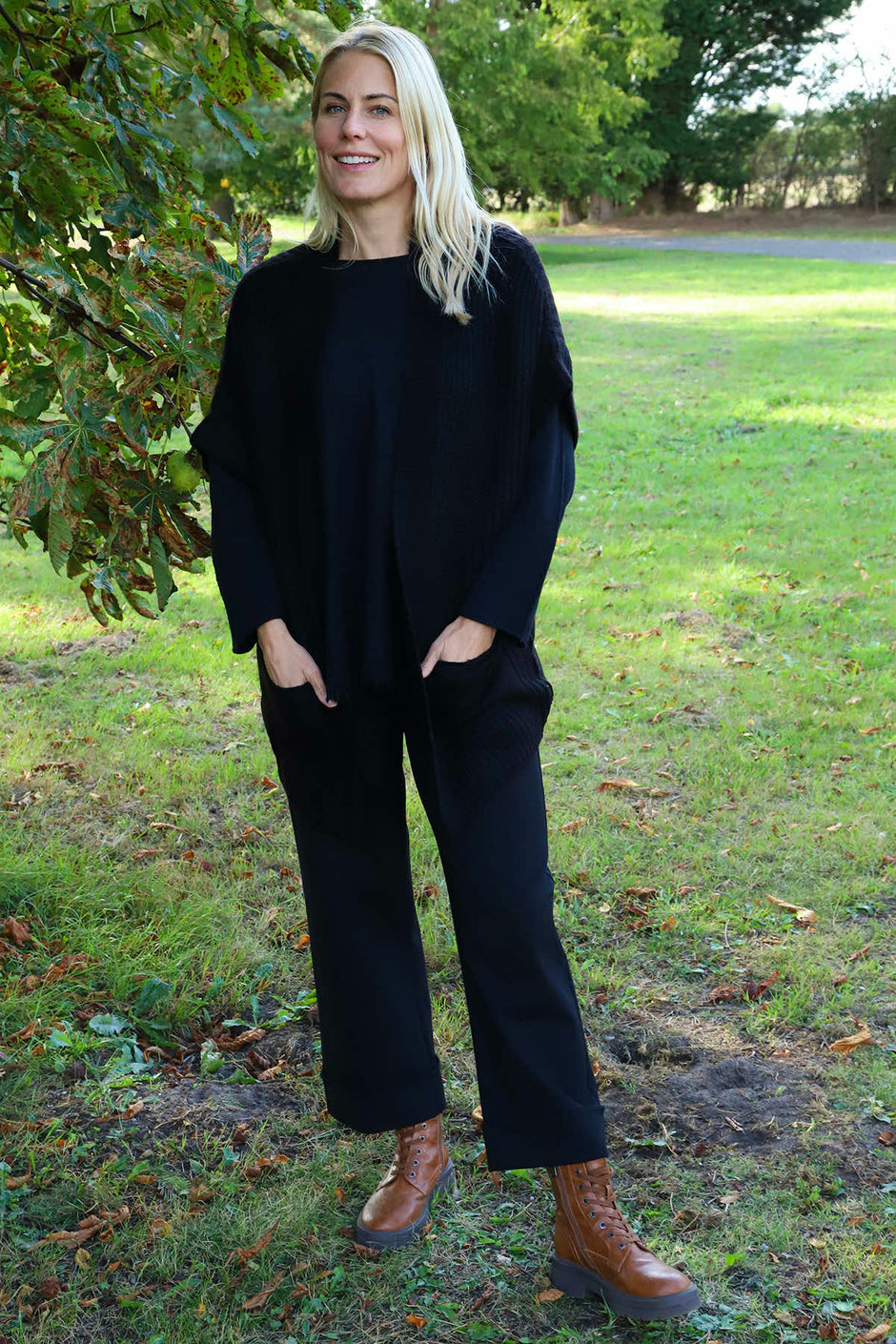 Quinn Knitted Cardigan Black