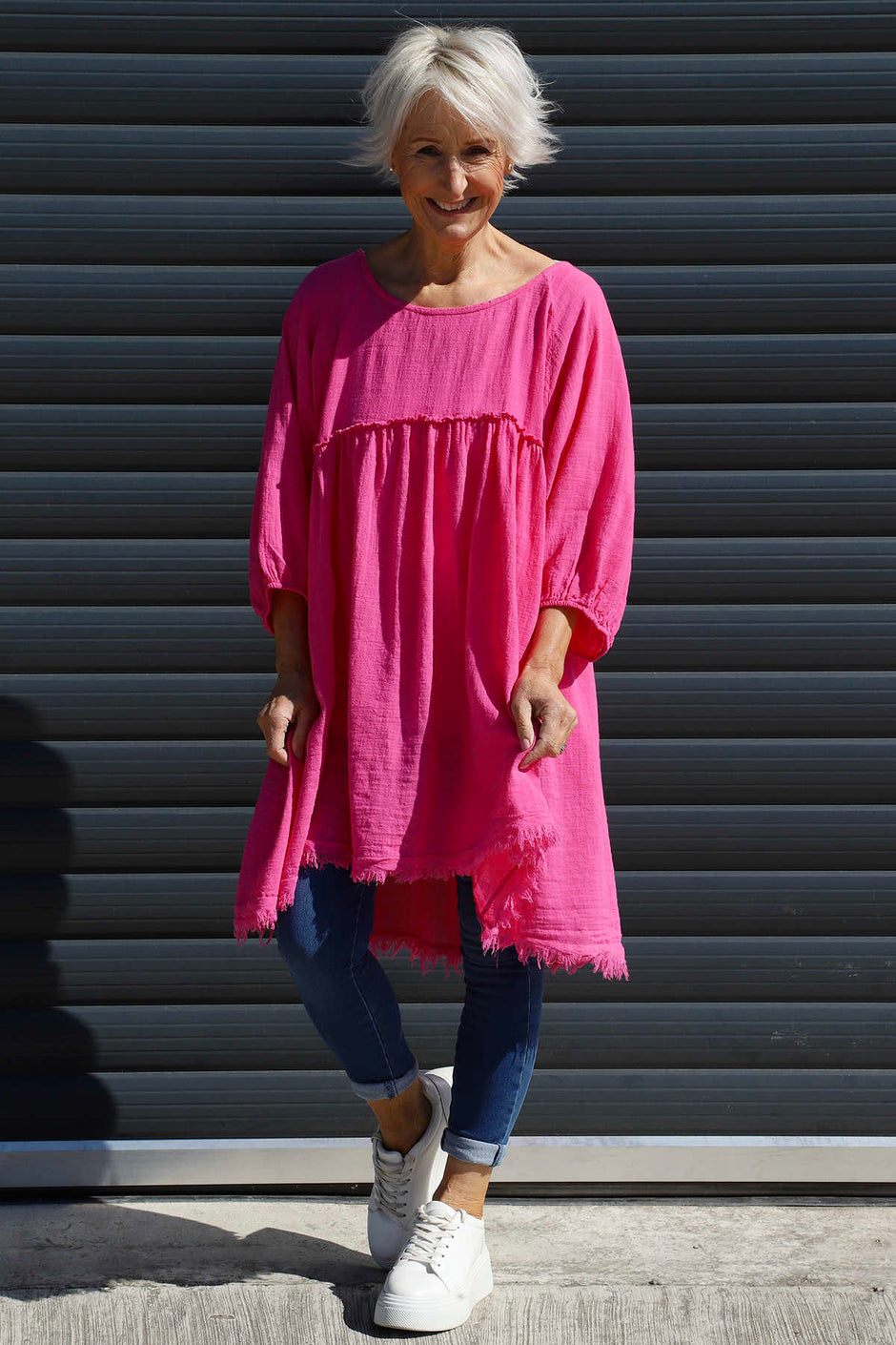 Kadenzia Cotton Tunic Fuchsia