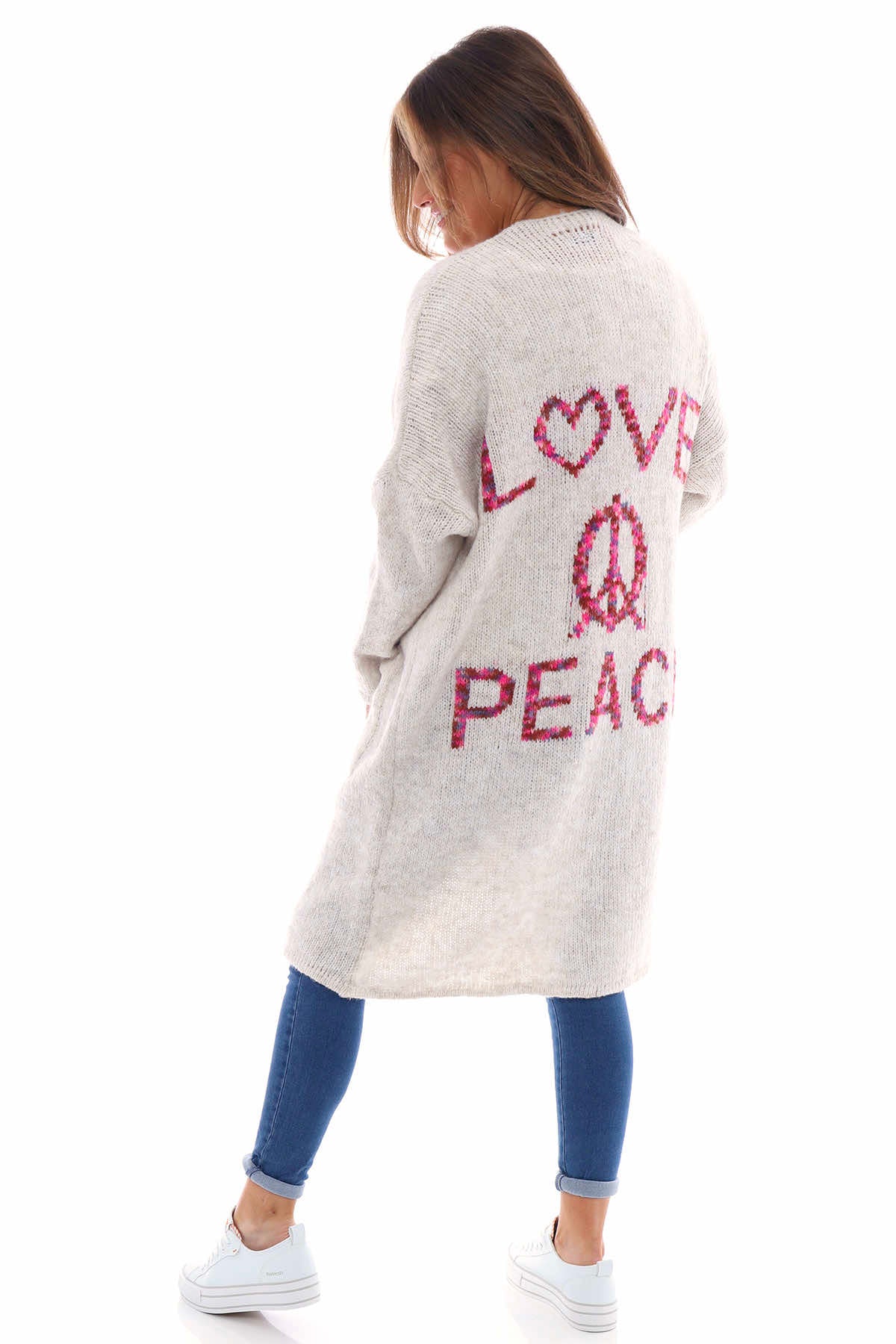 Kit and Kaboodal Love Peace Knitted Cardigan | Kit and Kaboodal
