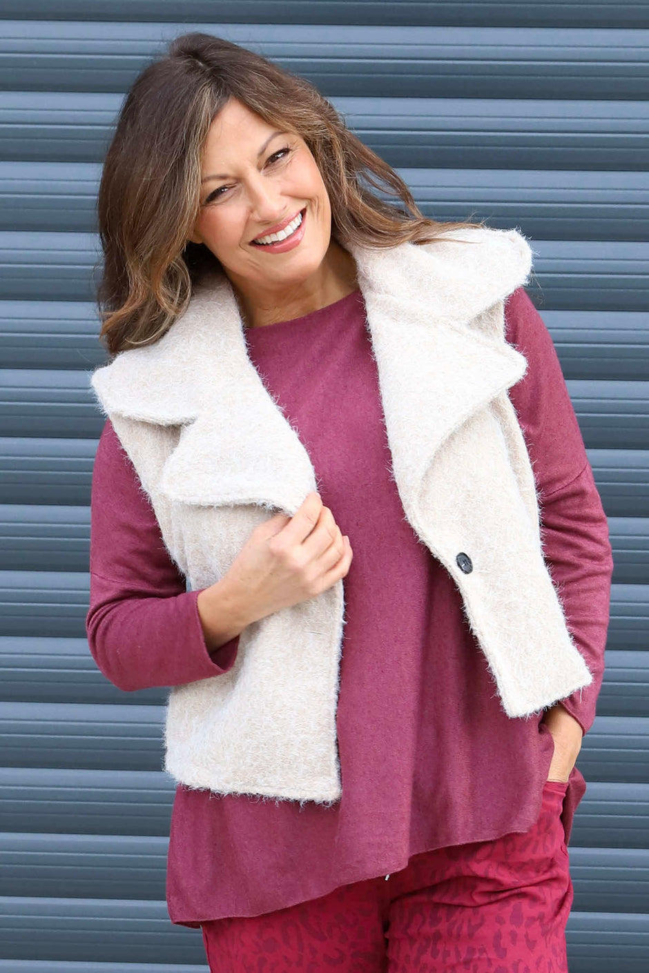 Esmeralda Gilet Stone