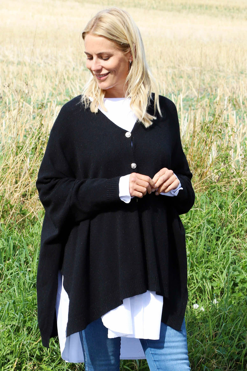Hattie Knitted Cardigan Black