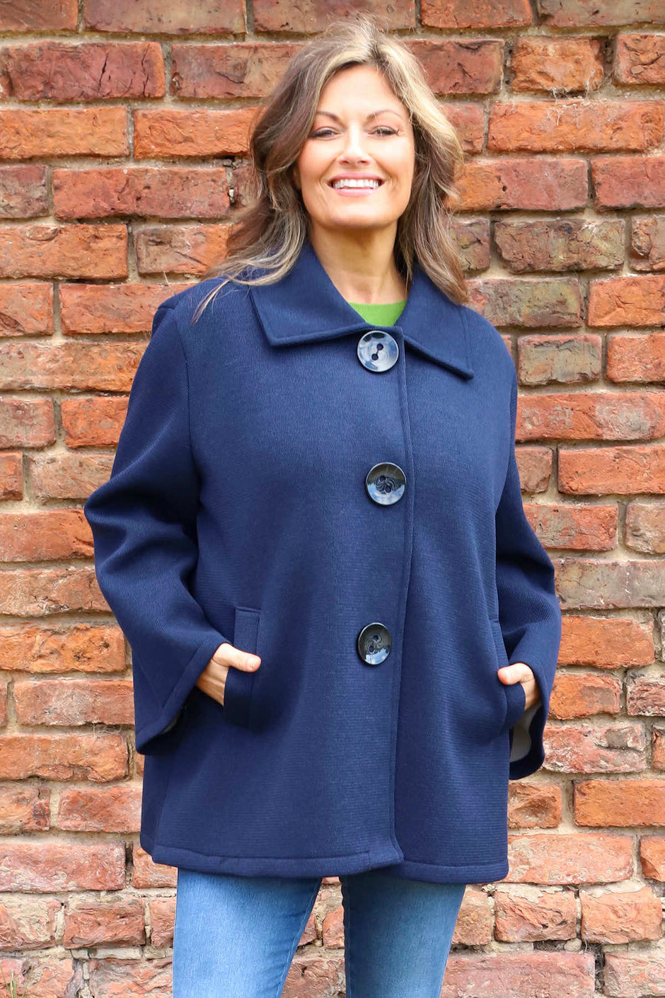 Marzia Button Jacket Navy