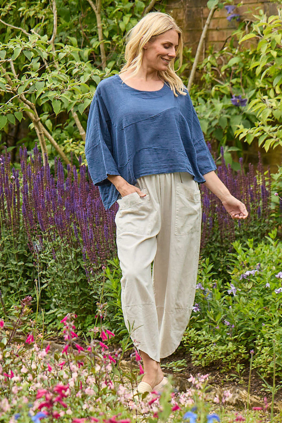 Primrose Linen Trousers Stone