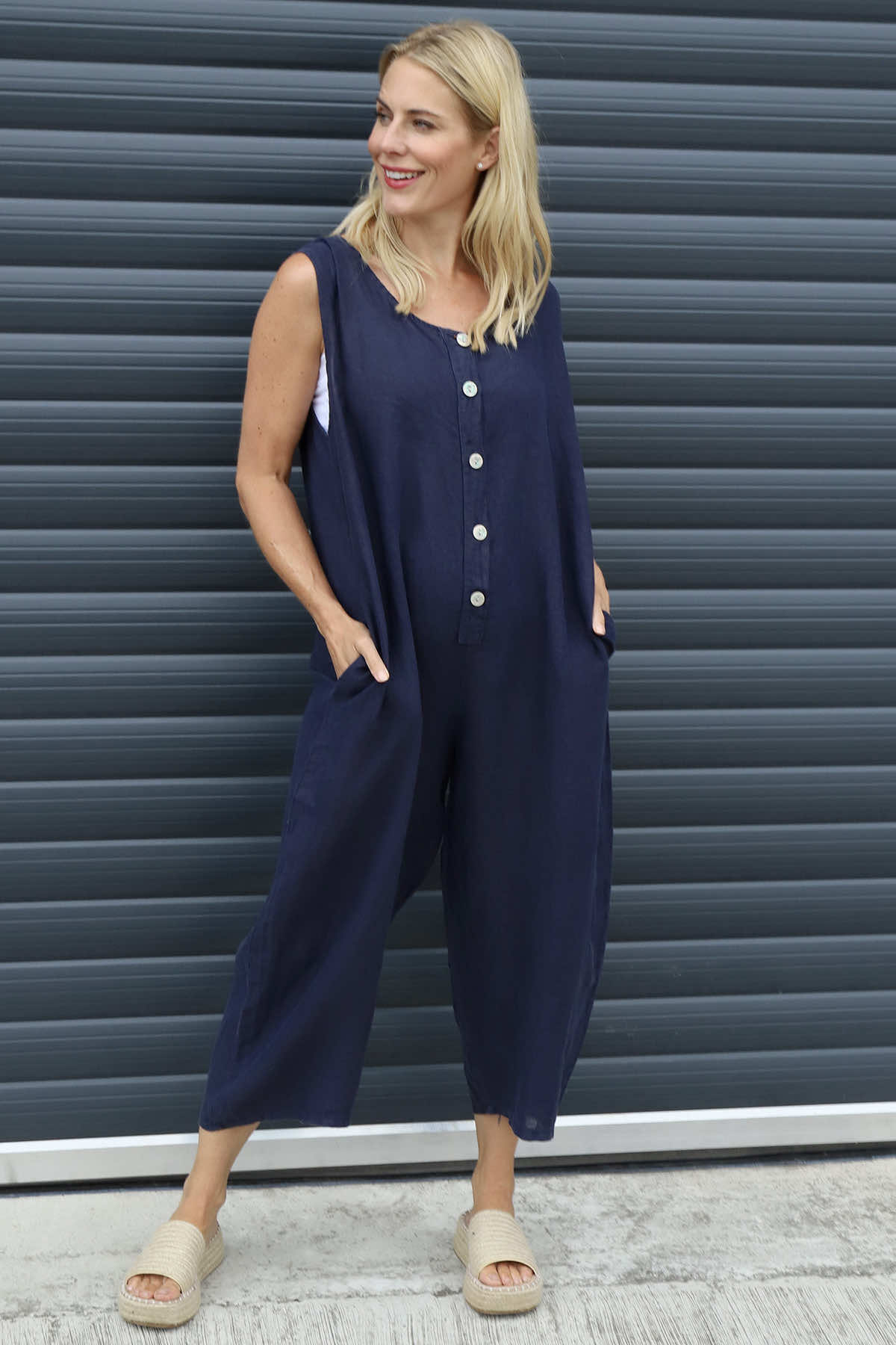 Kit And Kaboodle Linen Jumpsuit at Michael Stover blog