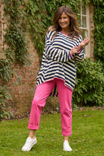 Ariella Stripe Top Navy Navy - Ariella Stripe Top Navy