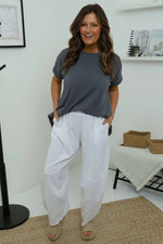 Ratana Linen Trousers White White - Ratana Linen Trousers White