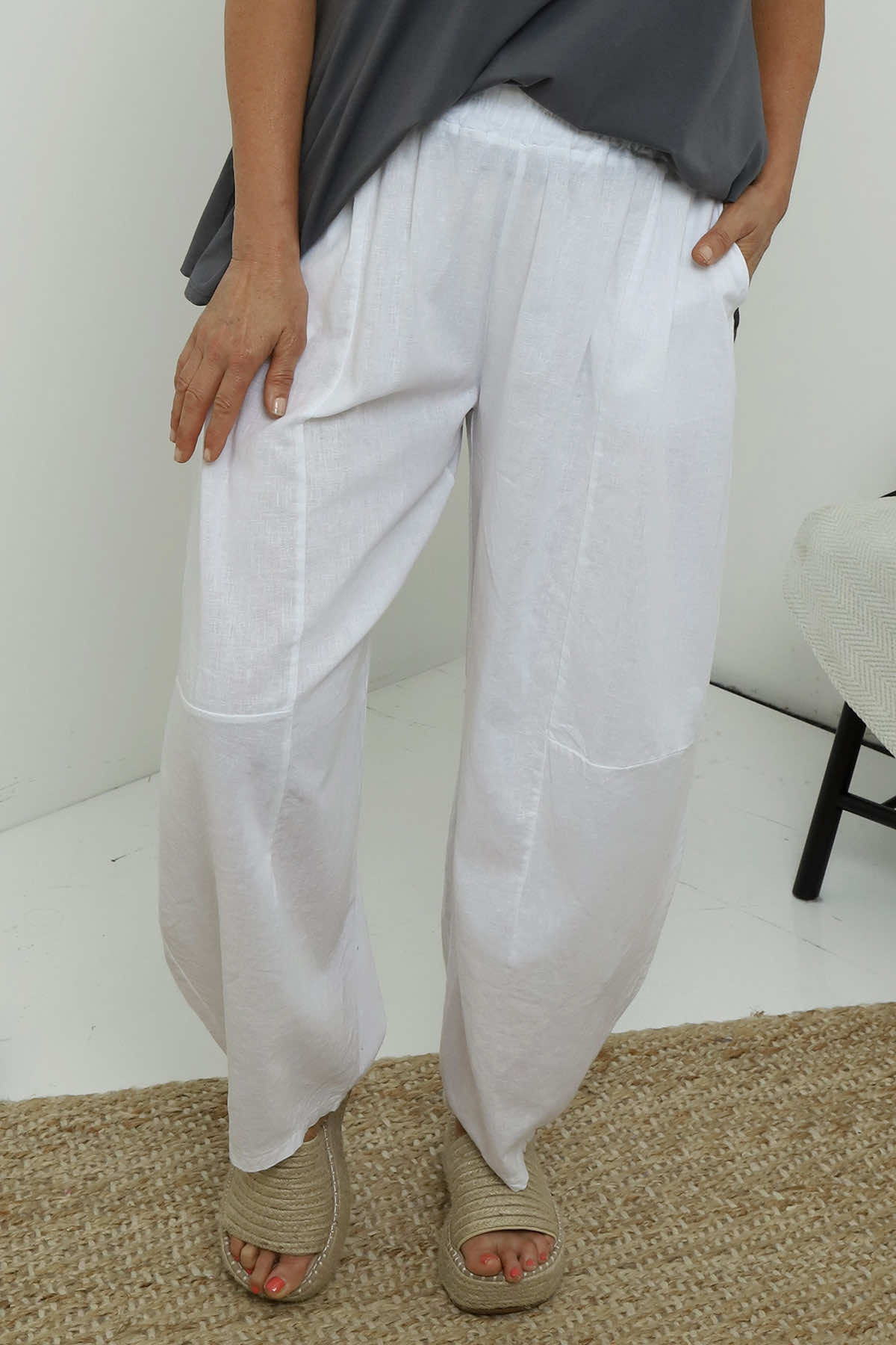 Ratana Linen Trousers White
