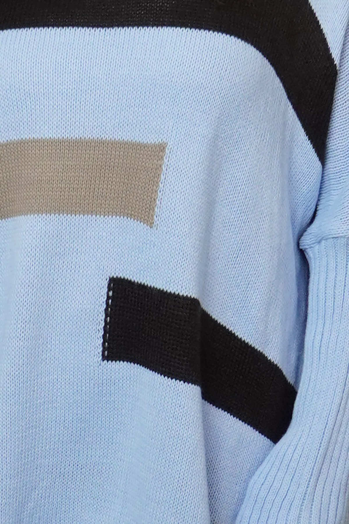 Melva Block Knitted Jumper Powder Blue