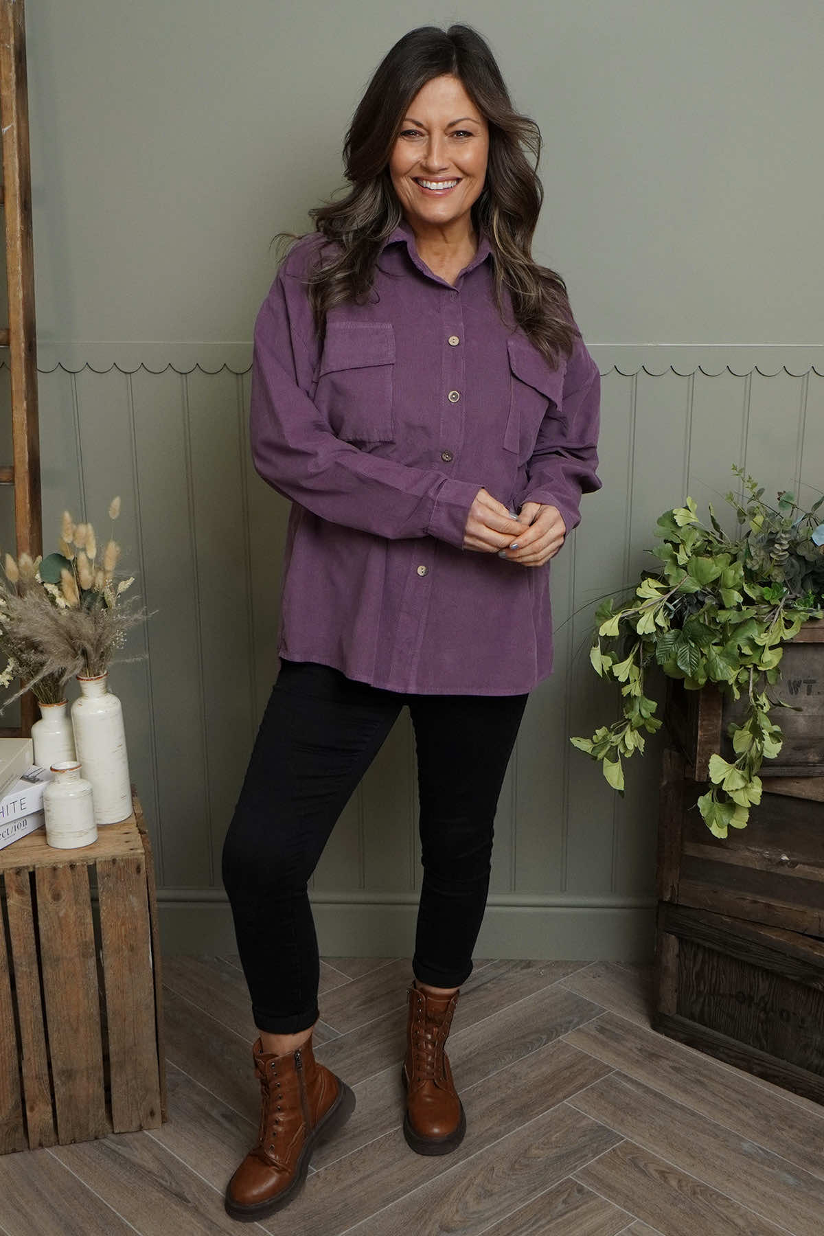 Tonya Needlecord Jacket Mauve