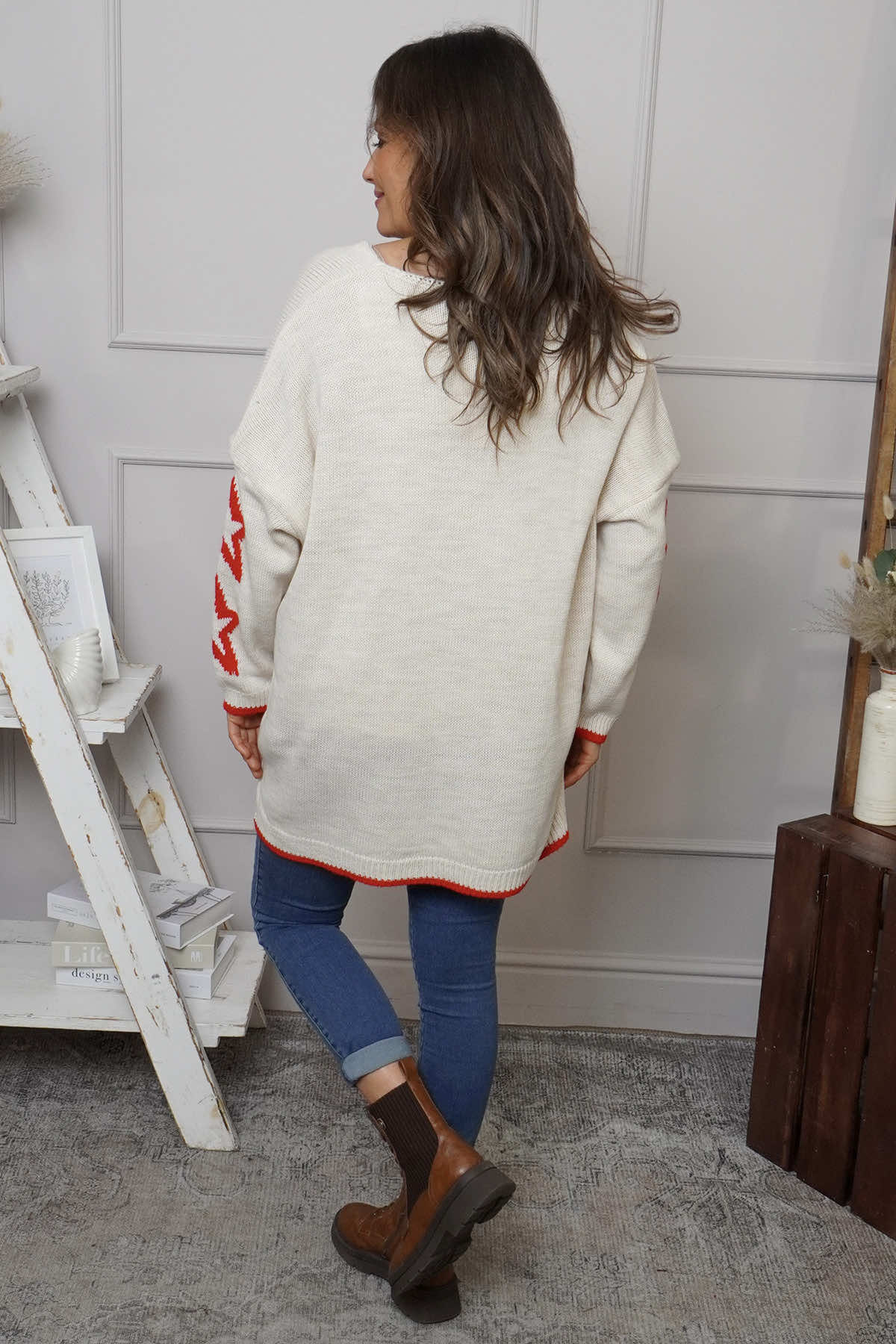 Kimbra Star Knitted Jumper Stone